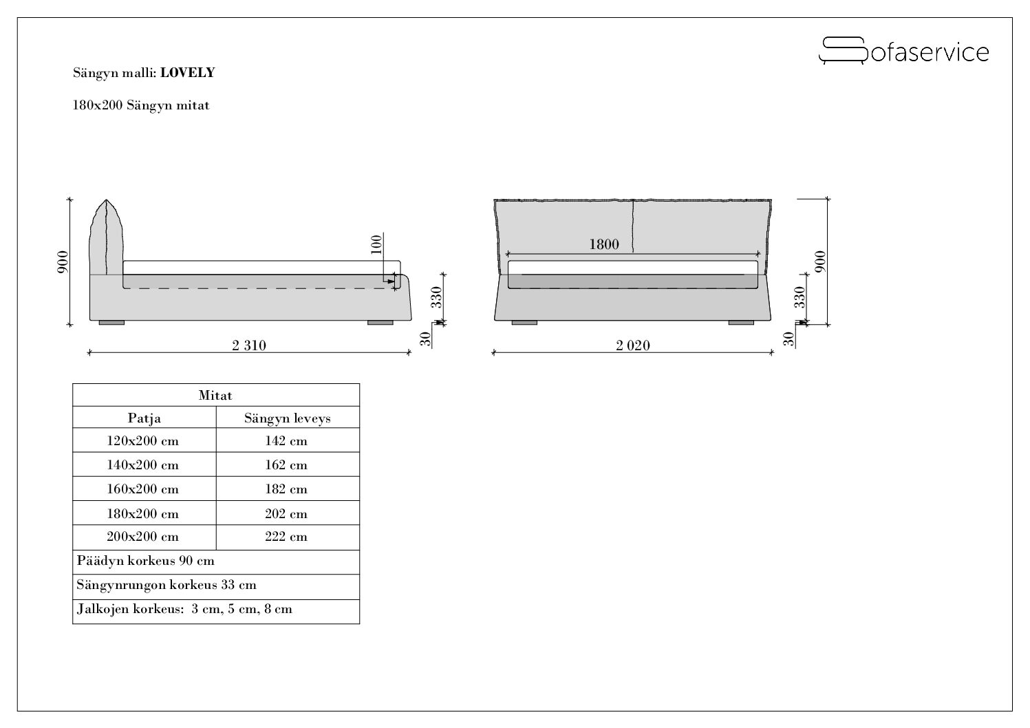 Voodi_ Lovely (1) Sänky Lovely - Image 3
